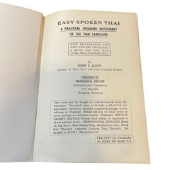 Easy Spoken Thai Gordon Allison 1972 Bangkok Vintage Thai Language Study