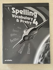 Abeka Spelling Vocabulary & Poetry 4th Grade Teacher Test Key 3rd Edition