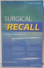Surgical Recall by Lorne H. Blackbourne 9th Ed 2022-Paperback-GOOD