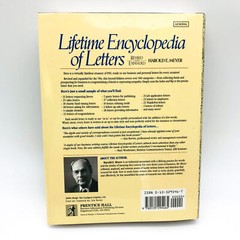 Lifetime Encyclopedia Of Letters Hardcover Harold E Meyer 1992 Professional Y