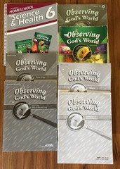 Abeka 6th Grade Science Kit – Observing God’s World (7 Books Total)