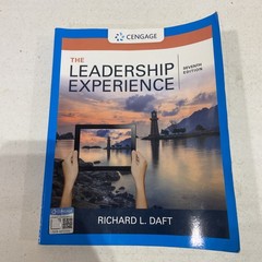 The Leadership Experience by Richard L. Daft Seventh Edition 2018 Cengage