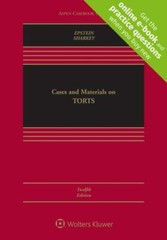 Aspen Casebook Ser.: Cases and Materials on Torts