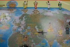 HISTORY OF WORLD BELIEFS Comparative Religions Art Work Map Educational 24x 36