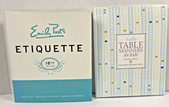 Emily Post Etiquette Signed 8th Edition + Table Manners For Kids Peggy Post HC