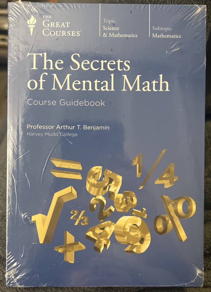 ‘Secrets of Mental Math’ Arthur T. Benjamin (2011 DVD / Course Book NEW SEALED)