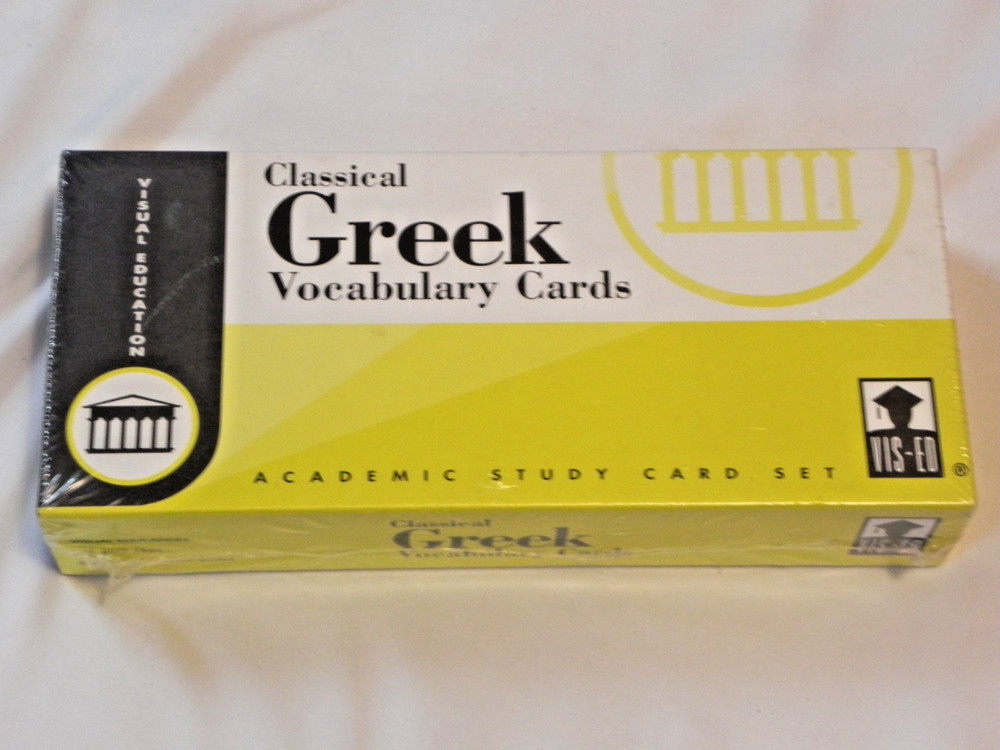 Classical Greek Vocabulary Cards by Visual Ed. NEW, RARE