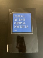 2020 Federal Rules Of Criminal Procedure – Thomson Reuters New Version $1265