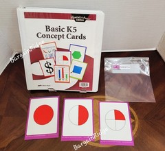 Abeka Basic K5 Concept Cards, Flashcards Shapes, Numbers, Symbols w/ Ring Binder