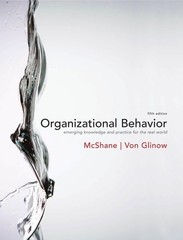 Organizational Behavior by McShane, Steven,Von Glinow, Mary, Good Book