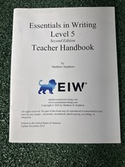 Essential In Writing Level 5 Second Edition Teacher Handbook By Matthew Stephens