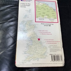 Whitby & Esk Dale Sheet 94 Vintage OS Landranger Ordnance Survey 2000 Map