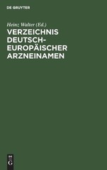 Verzeichnis Deutsch-Europäischer Arzneinamen (Hardback)