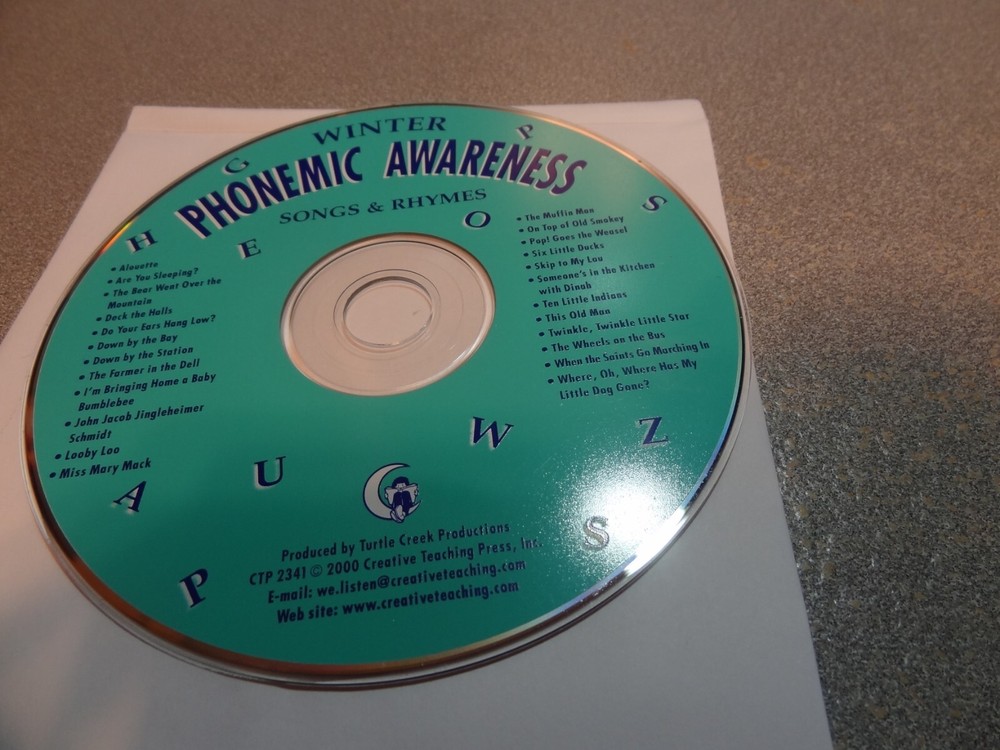 Creative Teaching Press Phonemic Awareness Winter Songs and Rhymes CD