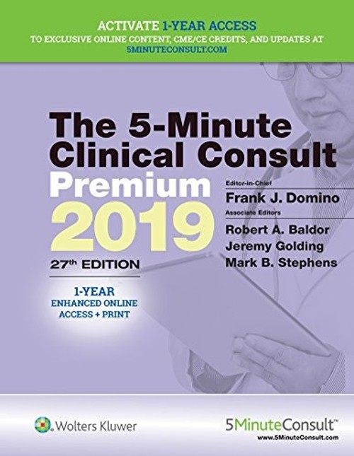 The 5-Minute Clinical Consult Premium 2019 Hardcover Frank J. Dom