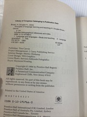 Principles of Language Learning and Teaching By H. Douglas Brown