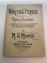 1897 Antique Pamphlet Writing Primer for Music 🎵 Students Excercises ab5