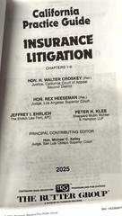 2025 Insurance Litigation Rutter California Practice Guide Thomson Reuters NEW