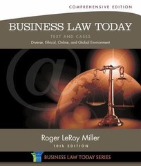 Business Law Today, Comprehensive: Te- 1285428935, hardcover, Roger LeRoy Miller