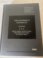 Case And Problems On CONTRACTS 6th Edition Hardback