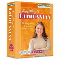 Easy Way to Lithuanian (12 CDs/Book) by Audio Forum – *NEW in BOX*