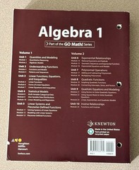 HMH Algebra 1 Volume 1 Interactive Student Edition 2015 – Kanold Burger Dixon