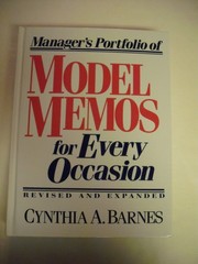 Manager’s Portfolio of Model Memos for Occasion