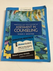Principles and Applications of Assessment in Counseling by Susan Whiston 5th Ed