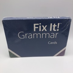 Fix It! IEW 30 full color Grammar Cards highlight key grammar concepts Fast Ship
