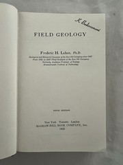 Field Geology by Frederic Lahee (textbook, 1952)
