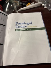 Mindtap Course List Ser.: Paralegal Today : The Essentials by Roger LeRoy Miller