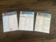 Set of 3 Accounting and Finance “Quick Study” Reference Guides
