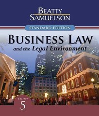 Available Titles CengageNOW Ser.: Business Law and the Legal Environment,…
