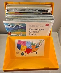 Vintage 1986 National Geographic Close-up USA Boxed Map Set Book