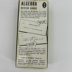 Vintage Vis-Ed Algebra Review Cards New