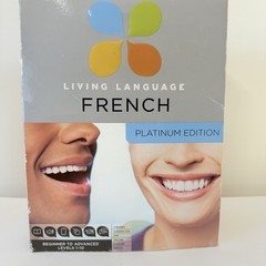 Living Language French Platinum Set 3 Books 9 CDs Essential Intermediate Advance