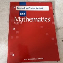 Holt Mathematics: Homework Practice Workbook Course 1 0030782422 2007