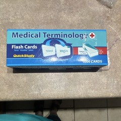 QuickStudy Medical Terminology Flash Cards Tabbed by Topic 1000 Cards