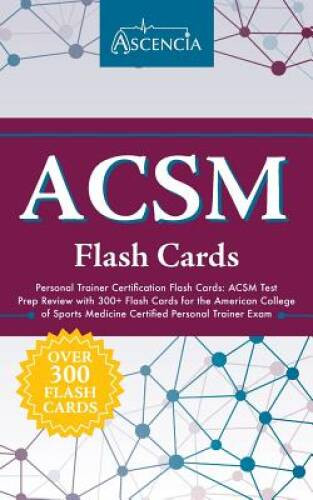 ACSM Personal Trainer Certification Flash Cards: ACSM Test Prep Revi – VERY GOOD