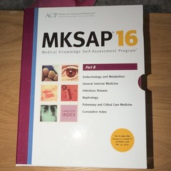 ACP MKSAP 16 Study Guide Set w/ Cumulative Index Internal Medicine 2015