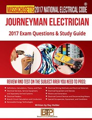 MASSACHUSETTS 2017 JOURNEYMAN ELECTRICIAN STUDY GUIDE By Ray Holder & Brown VG