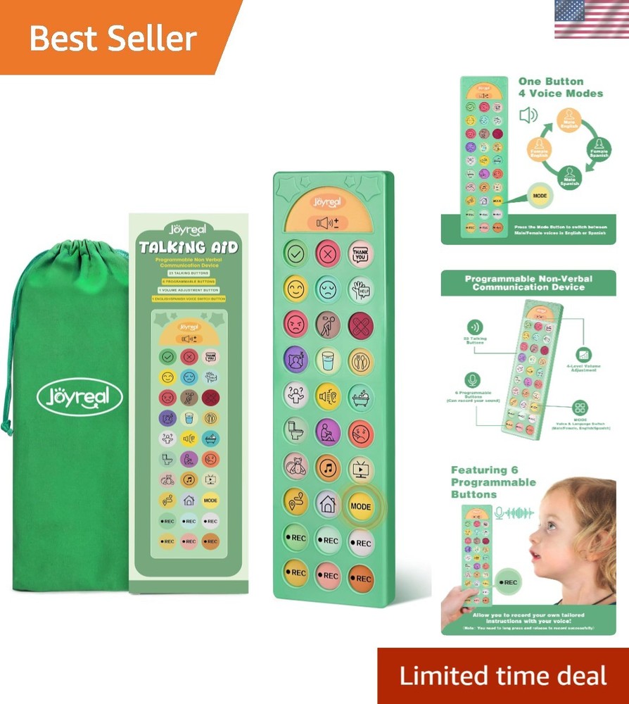 AAC Device for Autism: Portable Communication Aid with 23 Talking Buttons – E…