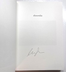 SIGNED MOISES SAMAN DISCORDIA 2016 1st HARDCOVER 1st PRINTING NEAR FINE SHOWN