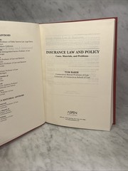 Insurance Law and Policy : Cases and Materials – Baker Red Gold 1st Edition 2003