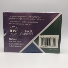 Fix It! IEW 30 full color Grammar Cards highlight key grammar concepts Fast Ship