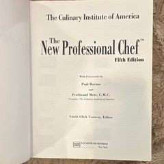 The New Professional Chef Culinary Institute Hardcover Illustrated Cooking Book