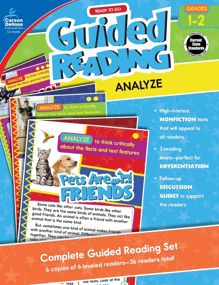 Carson Dellosa Ready to Go: Analyze Guided Reading Set, Grades 1-2 Resource …