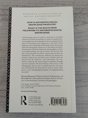 Social Experience and Anthropological Knowledge; K. Hastrup – VG+/PB