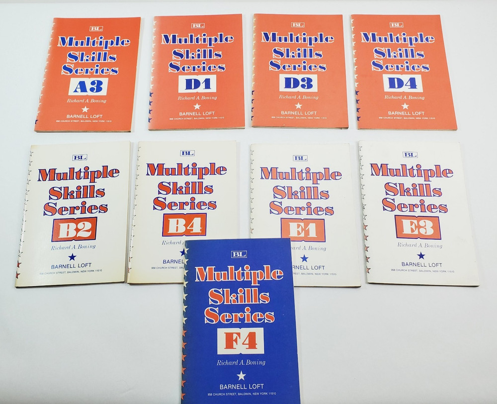 Lot of 9 Vintage Multiple Skills Series Books Barnell Loft 1978 Homeschooling