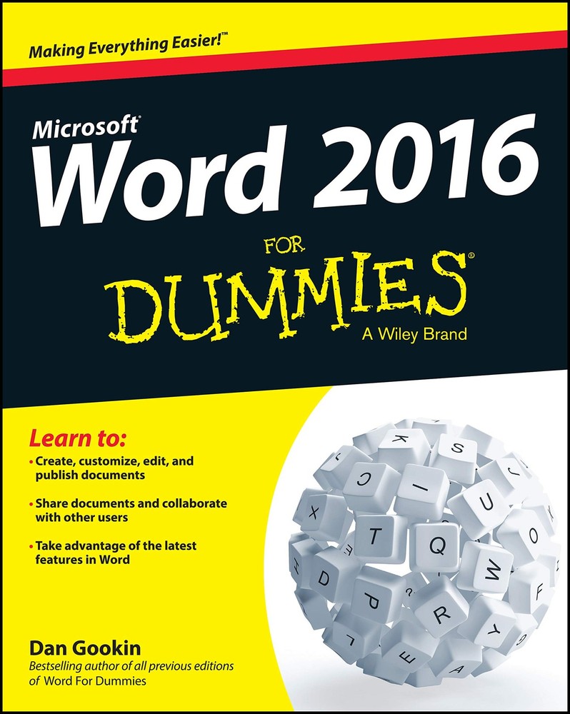 Word 2016 For Dummies – Gookin, Dan – Good – See condition notes